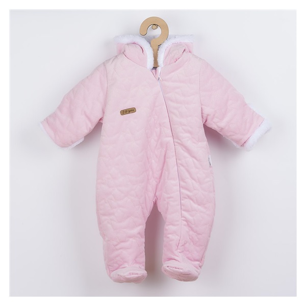 Winter baby jumpsuit Nicol Kids Winter pink, size 80 (9-12m)