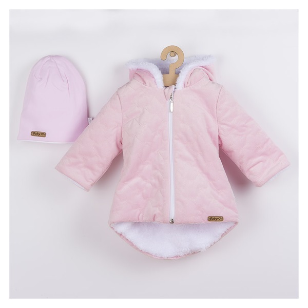 Zimní kojenecký kabátek s čepičkou Nicol Kids Winter růžový