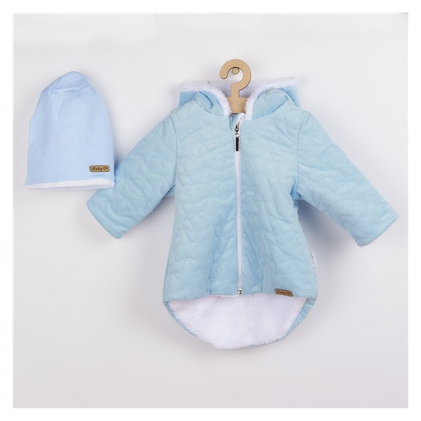 Winter baby coat with cap Nicol Kids Winter blue, size 74 (6-9m)