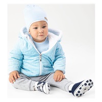 Winter baby coat with cap Nicol Kids Winter grey, size 74 (6-9m)