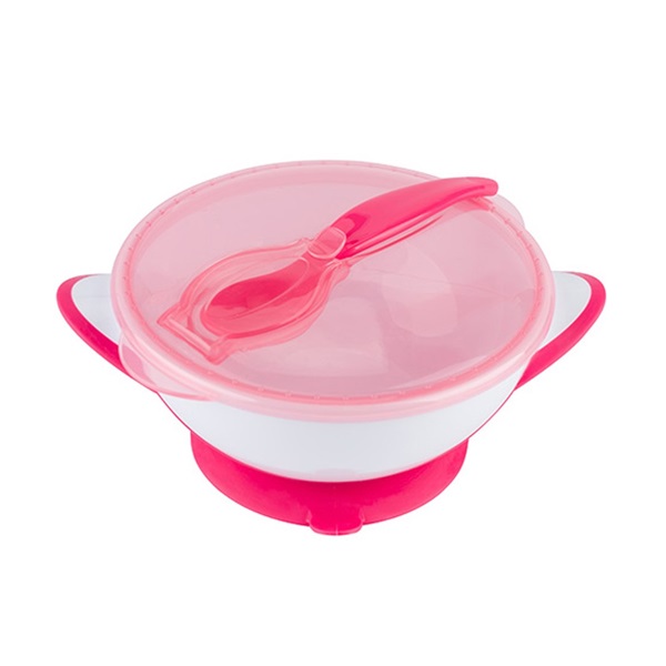 Baby bowl with suction cup and spoon Baby Ono pink