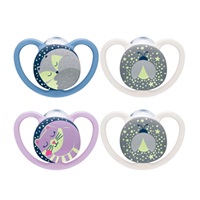 NUK Happy Nights pacifier 6-18m 2pcs/BOX boy, size 6-18 m