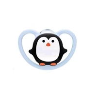Space NUK 0-6m penguin pacifier, size 0-6 m