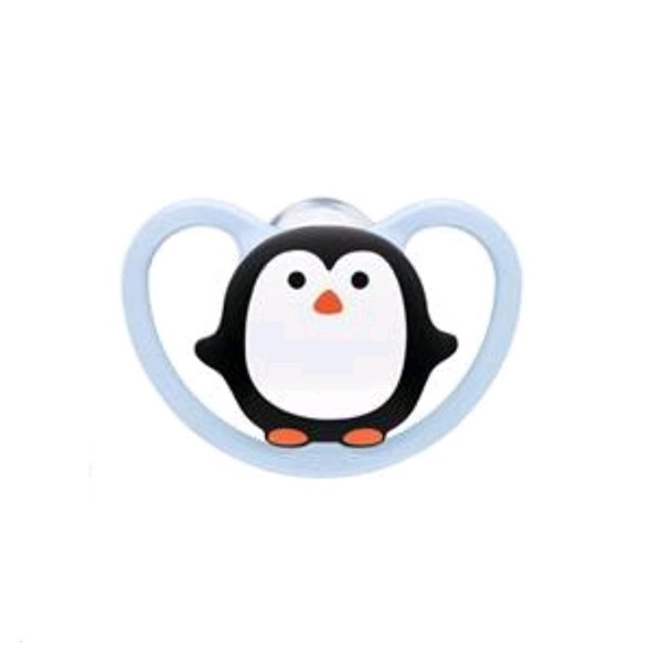 Space NUK 0-6m penguin pacifier, size 0-6 m