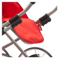 Baby Retro Stroller for dolls 2in1 New Baby Annie red with hearts