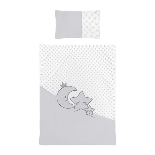 3-dílné ložní povlečení Belisima Magic Stars 90/120 šedé