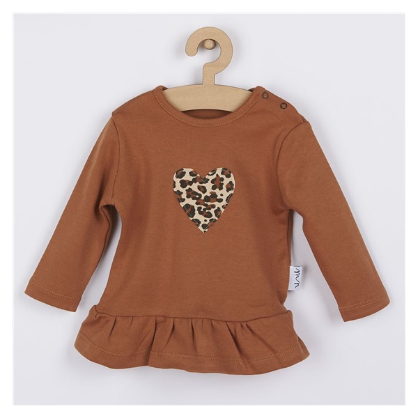 Baby cotton T-shirt Nicol Mia brown, size 74 (6-9m)