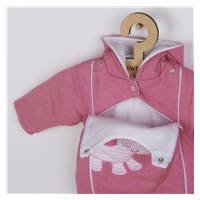 Winter jumpsuit New Baby Winter Elephant pink, size 68 (4-6m)