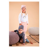 Baby cotton cap Nicol Rainbow grey, size 56/62