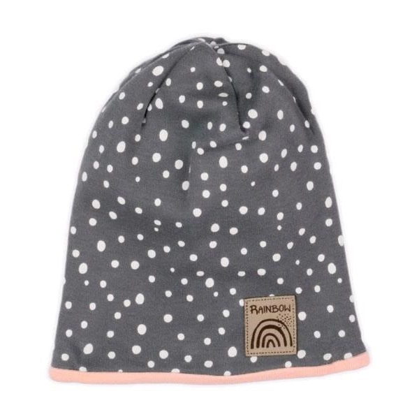 Baby cotton cap Nicol Rainbow grey, size 92/98