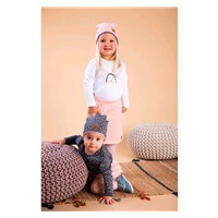 Baby cotton cap Nicol Rainbow grey, size 92/98