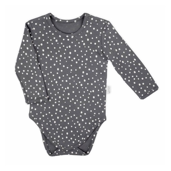 Baby long sleeve body Nicol Rainbow grey, size 68 (4-6m)
