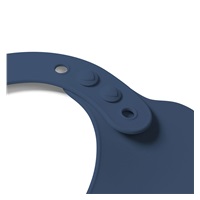 Adjustable silicone bib with pocket Baby Ono dark blue