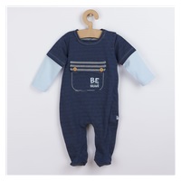 Baby cotton jumpsuit Koala BE BRAVE blue, size 68 (4-6m)