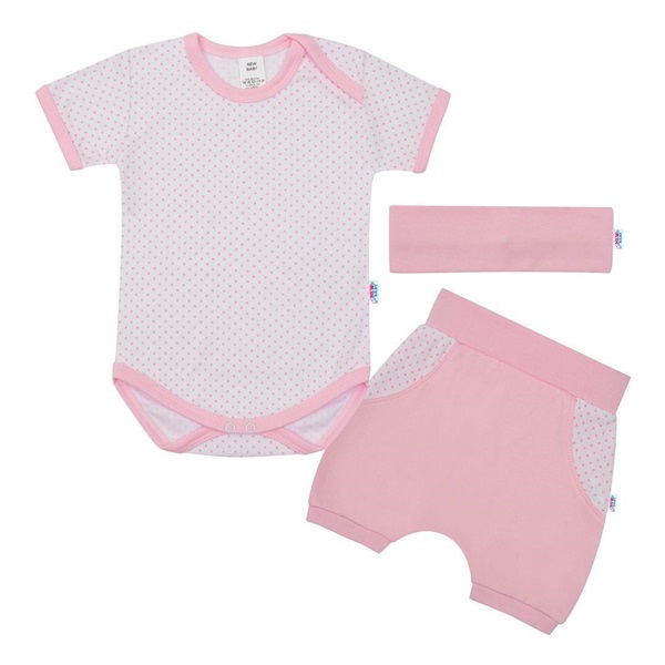 3-Piece Summer Cotton Set New Baby Perfect Summer Light Pink, size 56 (0-3m)