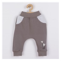 Baby cotton sweatpants and T-shirt Koala Birdy grey, size 68 (4-6m)