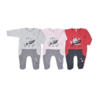 Koala Birdy baby cotton jumpsuit dark pink, size 74 (6-9m)