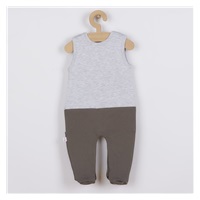 3-piece cotton baby set Koala Birdy grey, size 68 (4-6m)