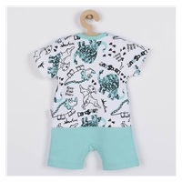 Baby summer cotton jumpsuit Nicol Dinosaur, size 56 (0-3m)