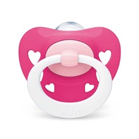 NUK Classic Signature Soother 18-36m pink heart, size 18-36 m