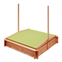 Children‘s wooden sandpit with canopy NEW BABY 120x120 cm green