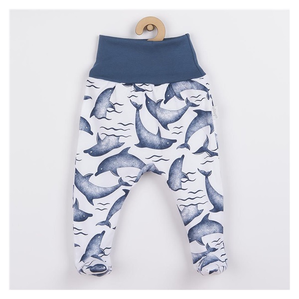 Baby Cotton Half Diapers Nicol Dolphin, size 68 (4-6m)