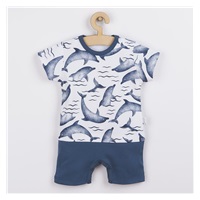 Baby summer cotton jumpsuit Nicol Dolphin, size 74 (6-9m)
