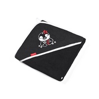 Baby bamboo hooded towel BabyOno black
