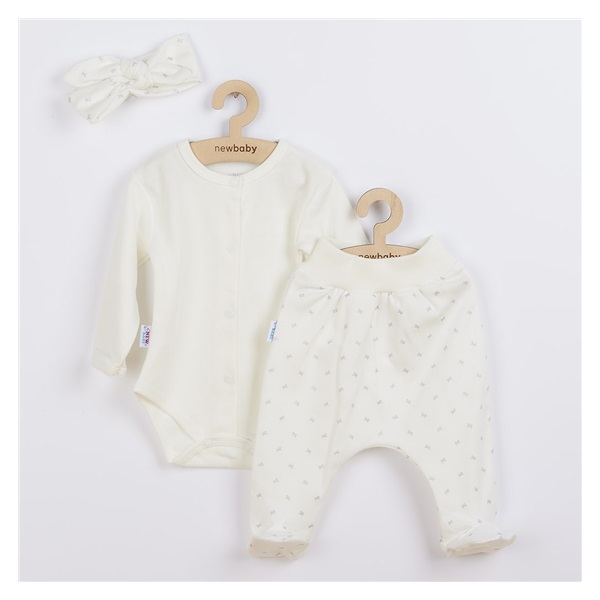 3-Piece Cotton Infant Set New Baby Kiddy Cream, size 56 (0-3m)