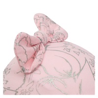 Baby cotton cap with bow New Baby NUNU pink, size 56 (0-3m)