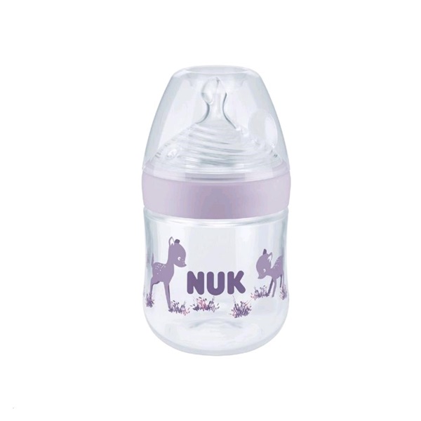 NUK Nature Sense baby bottle with temperature control 150 ml purple