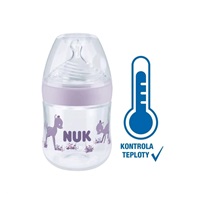 NUK Nature Sense baby bottle with temperature control 150 ml purple