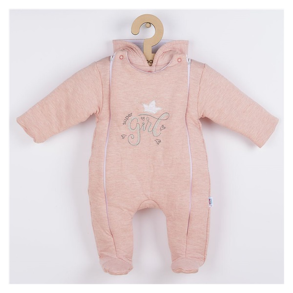 Winter jumpsuit New Baby Super Girl apricot, size 80 (9-12m)
