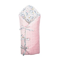 Luxury lace-up wrap in minky New Baby Cranberries 75x75 cm
