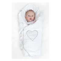 Luxury lace-up wrap in minky New Baby Cranberries 75x75 cm