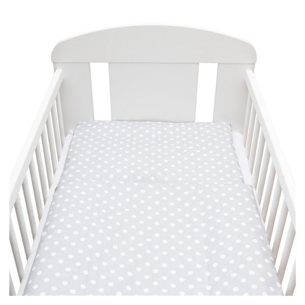 2-piece bedding New Baby 90/120 cm grey with polka dots