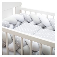 2-piece bedding New Baby 90/120 cm grey with polka dots