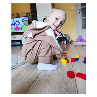 Baby Sweatsuit New Baby The Best brown, size 56 (0-3m)