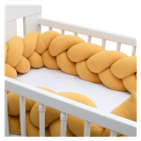 Protective crib mattress cover muslin New Baby mustard