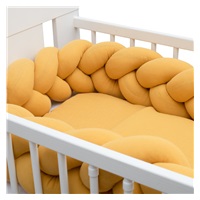 Protective crib mattress cover muslin New Baby mustard