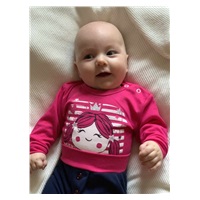 2-Piece Cotton Set New Baby Funny Pink and Blue, size 62 (3-6m)