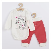 2-Piece Cotton Set New Baby Funny Cream and Pink, size 62 (3-6m)