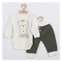 2-Piece Cotton Set New Baby Funny Cream and Green, size 80 (9-12m)