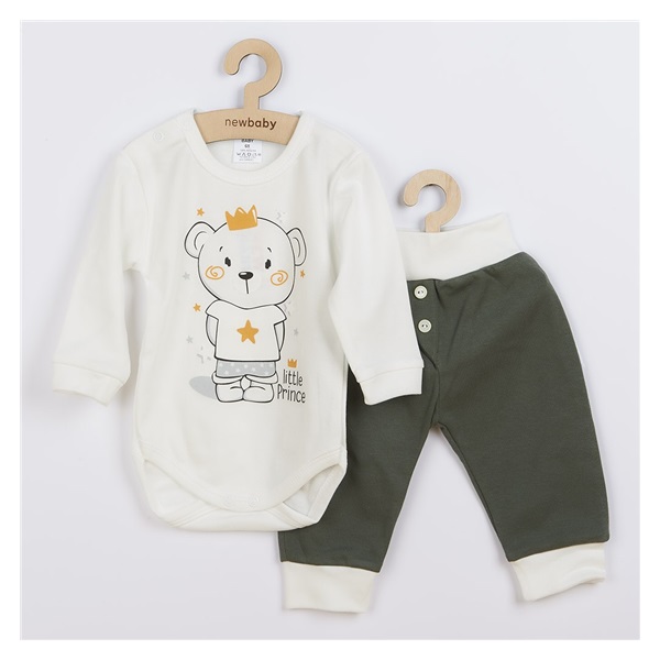 2-Piece Cotton Set New Baby Funny Cream and Green, size 86 (12-18m)