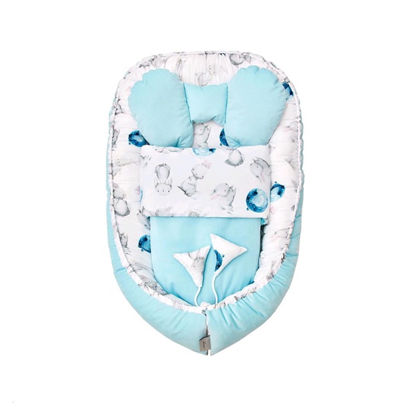 Velvet Belisima Rabbits nest with a blanket for baby