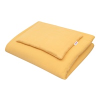 Muslin crib set with New Baby 100x70 cm mustard