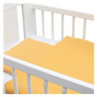 Muslin crib set with New Baby 100x70 cm mustard