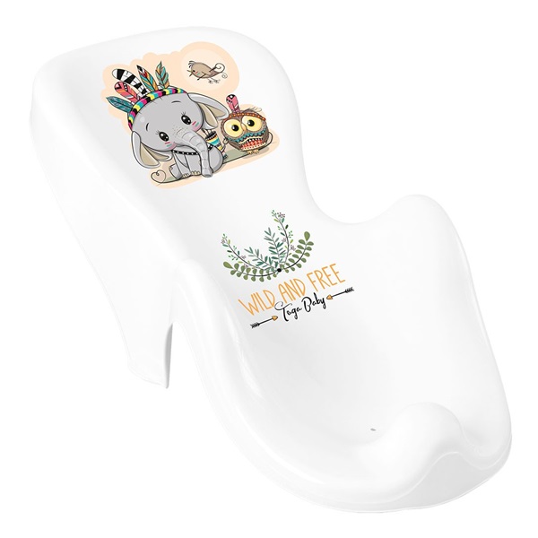 Anti-slip bathing mattress Wild & Free white elephant