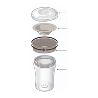 Magic NUK 360° baby cup with lid light green
