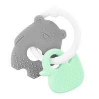 Baby silicone teethers Akuku bear and duck set of 2